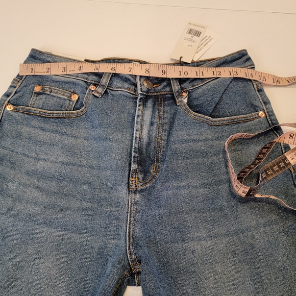 Dex High Rise Zoe Straight Crop Jean Size 27 Light Petrol Wash NEW! - Picture 9 of 16